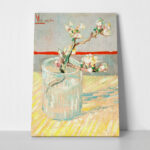 Πινακας σε καμβά VAN GOGH - SPRIG OF FLOWERING ALMOND BLOSSOM IN A GLASS