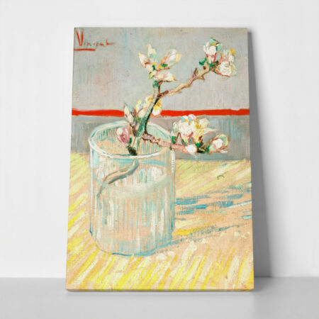 Πινακας σε καμβά VAN GOGH - SPRIG OF FLOWERING ALMOND BLOSSOM IN A GLASS - Vincent Van Gogh
