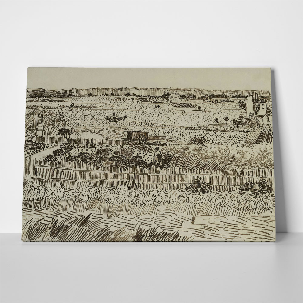 Πινακας σε καμβά VAN GOGH - THE HARVEST FOR ÉMILE BERNARD