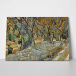 Πινακας σε καμβά VAN GOGH - THE LARGE PLANE TREES ROAD MENDERS AT SAINT RÉMY