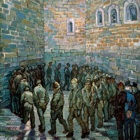 Πινακας σε καμβά VAN GOGH - THE PRISON COURTYARD - Vincent Van Gogh Sticky 4