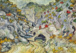 Πινακας σε καμβά VAN GOGH - THE RAVINE OF THE PEYROULETS