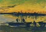 Πινακας σε καμβά VAN GOGH - THE STEVEDORES IN ARLES
