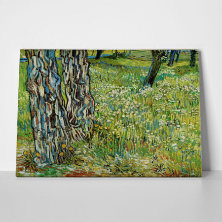 Πινακας σε καμβά VAN GOGH - TREE TRUNKS IN THE GRASS - Vincent Van Gogh