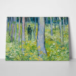 Πινακας σε καμβά VAN GOGH - UNDERGROWTH WITH TWO FIGURES