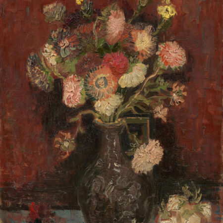 Πινακας σε καμβά VAN GOGH - VASE WITH CHINESE ASTERS AND GLADIOLI - Vincent Van Gogh Sticky 5