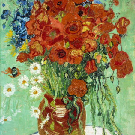 Πινακας σε καμβά VAN GOGH - VASE WITH DAISIES AND POPPIES - Vincent Van Gogh Sticky 4