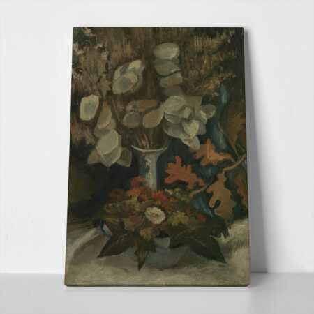 Πινακας σε καμβά VAN GOGH - VASE WITH HONESTY - Vincent Van Gogh