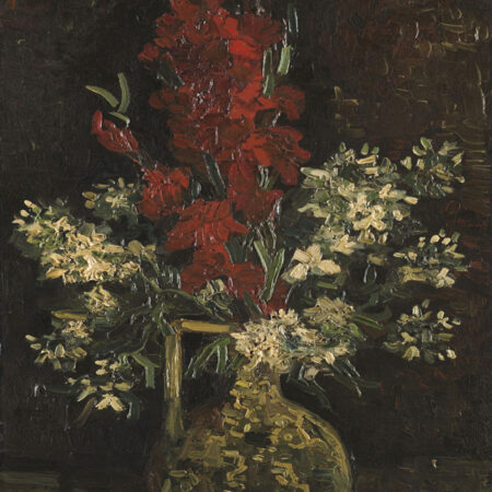 Πινακας σε καμβά VAN GOGH - VASE WITH RED AND WHITE FLOWERS - Vincent Van Gogh Sticky 4