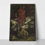 Πινακας σε καμβά VAN GOGH - VASE WITH RED AND WHITE FLOWERS