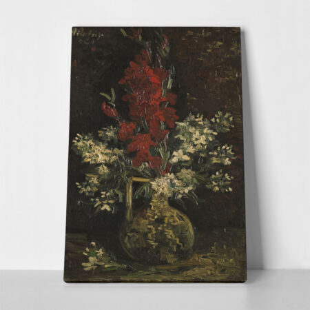 Πινακας σε καμβά VAN GOGH - VASE WITH RED AND WHITE FLOWERS - Vincent Van Gogh