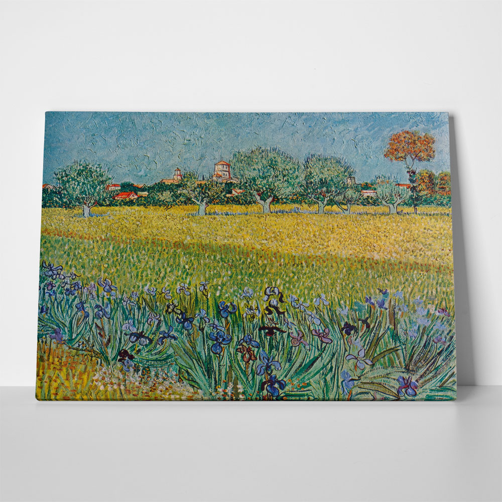 Πινακας σε καμβά VAN GOGH - VIEW OF ALES WITH IRISES IN BLOOM