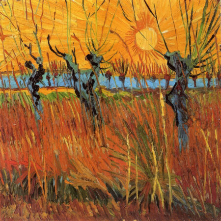 Πίνακας σε καμβά VAN GOGH - WILLOWS AT SUNSET - Vincent Van Gogh Sticky 4