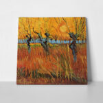 Πίνακας σε καμβά VAN GOGH - WILLOWS AT SUNSET