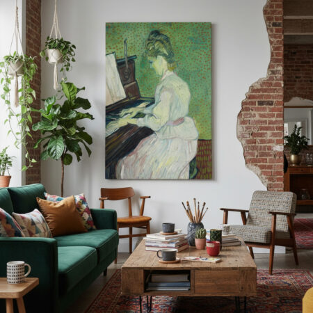 Πινακας σε καμβά VAN GOGH - MARGUERITE GACHET AT THE PIANO - Vincent Van Gogh