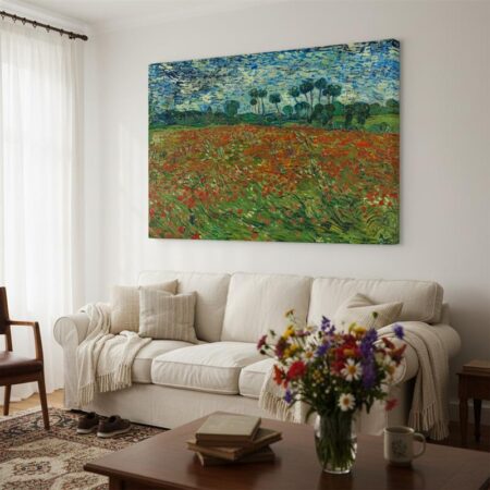 Πινακας σε καμβά VAN GOGH - FIELD OF POPPIES 1980 - Vincent Van Gogh