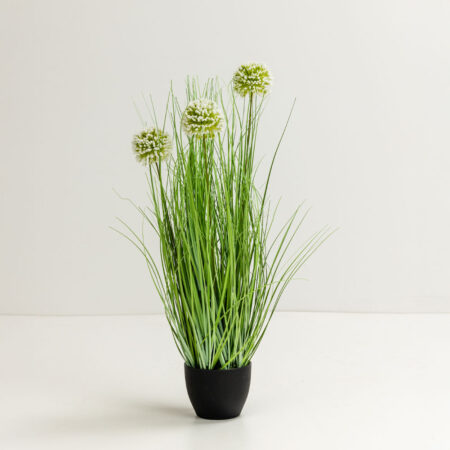 GRASS FLOWER ΦΥΤΟ ΤΕΧΝΗΤΟ ΣΕ ΓΛΑΣΤΡΑ 58 PVC ΠΡΑΣΙΝΟ - 