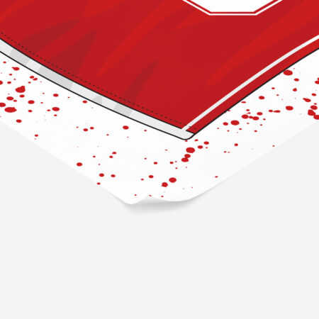Σετ τριπτυχο προσωποποιημενο ποστερ BASKETBALL SHIRT NAME RED - Παιδικά Sticky 1