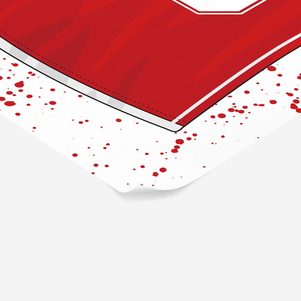 Σετ τριπτυχο προσωποποιημενο ποστερ BASKETBALL SHIRT NAME RED