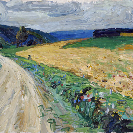 Πινακας σε καμβά KANDINSKY - KALLMUNZ NATURE STUDY FROM THE YELLOW STAGECOACH - Wassily Kandinsky Sticky 5