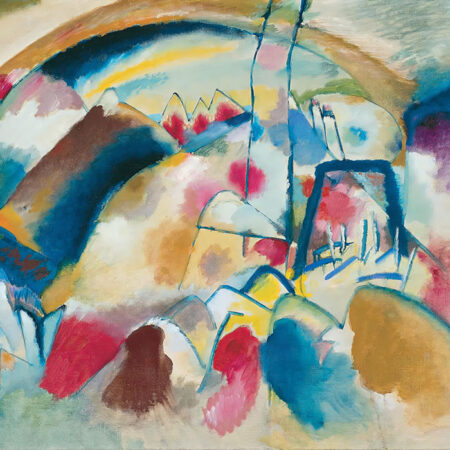 Πινακας σε καμβά KANDINSKY - LANDSCAPE WITH RED SPOTS - Wassily Kandinsky Sticky 5