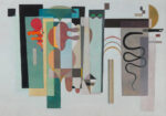 Πινακας σε καμβά KANDINSKY - TWO GREEN POINTS