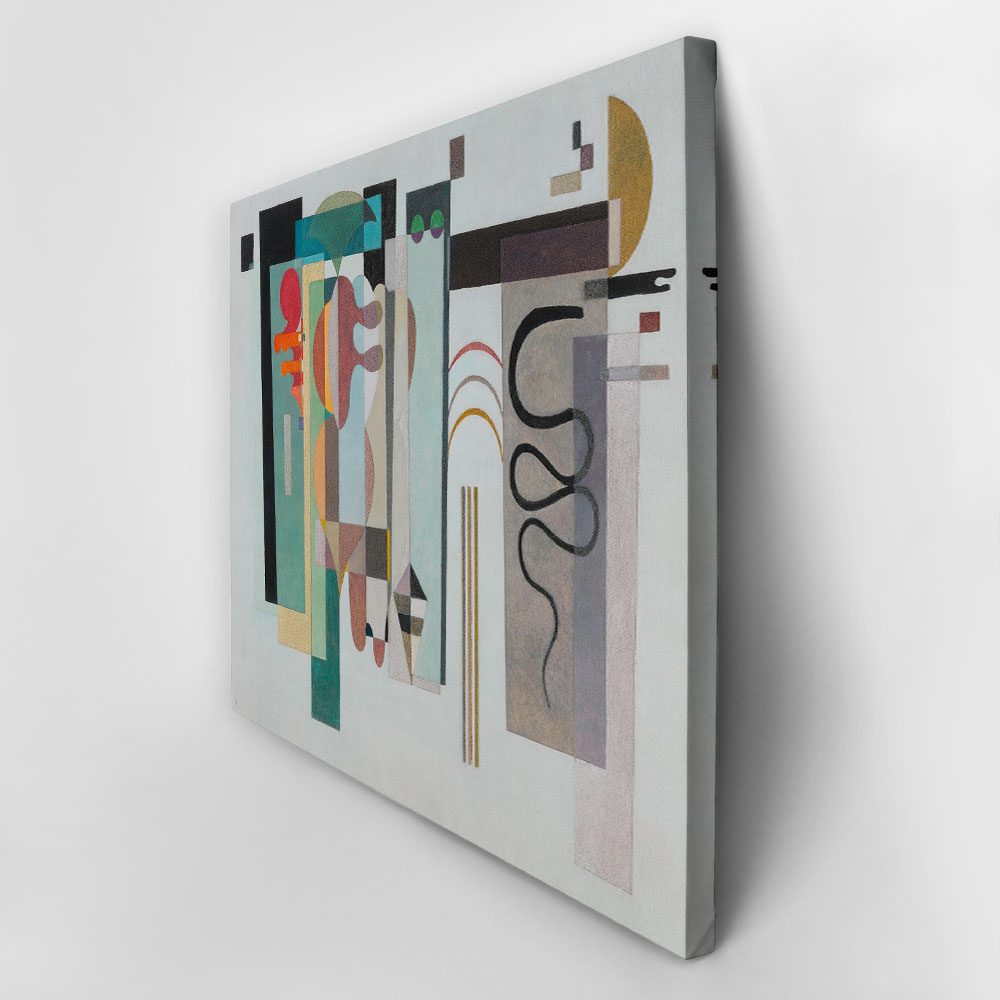 Πινακας σε καμβά KANDINSKY - TWO GREEN POINTS