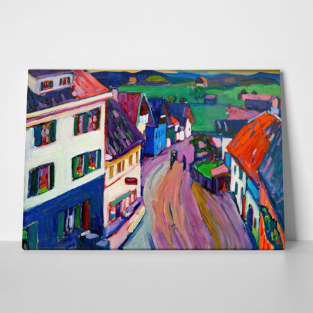 Πινακας σε καμβά KANDINSKY - VIEW FOR THE WINDOW OF THE GRIESBRAU - Wassily Kandinsky