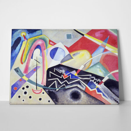 Πινακας σε καμβά KANDINSKY - WHITE ZIG ZAGS - Wassily Kandinsky