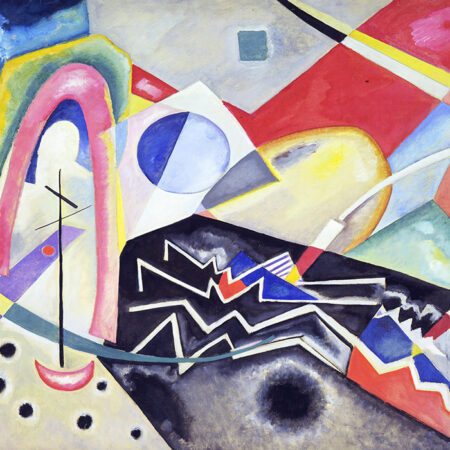 Πινακας σε καμβά KANDINSKY - WHITE ZIG ZAGS - Wassily Kandinsky Sticky 5