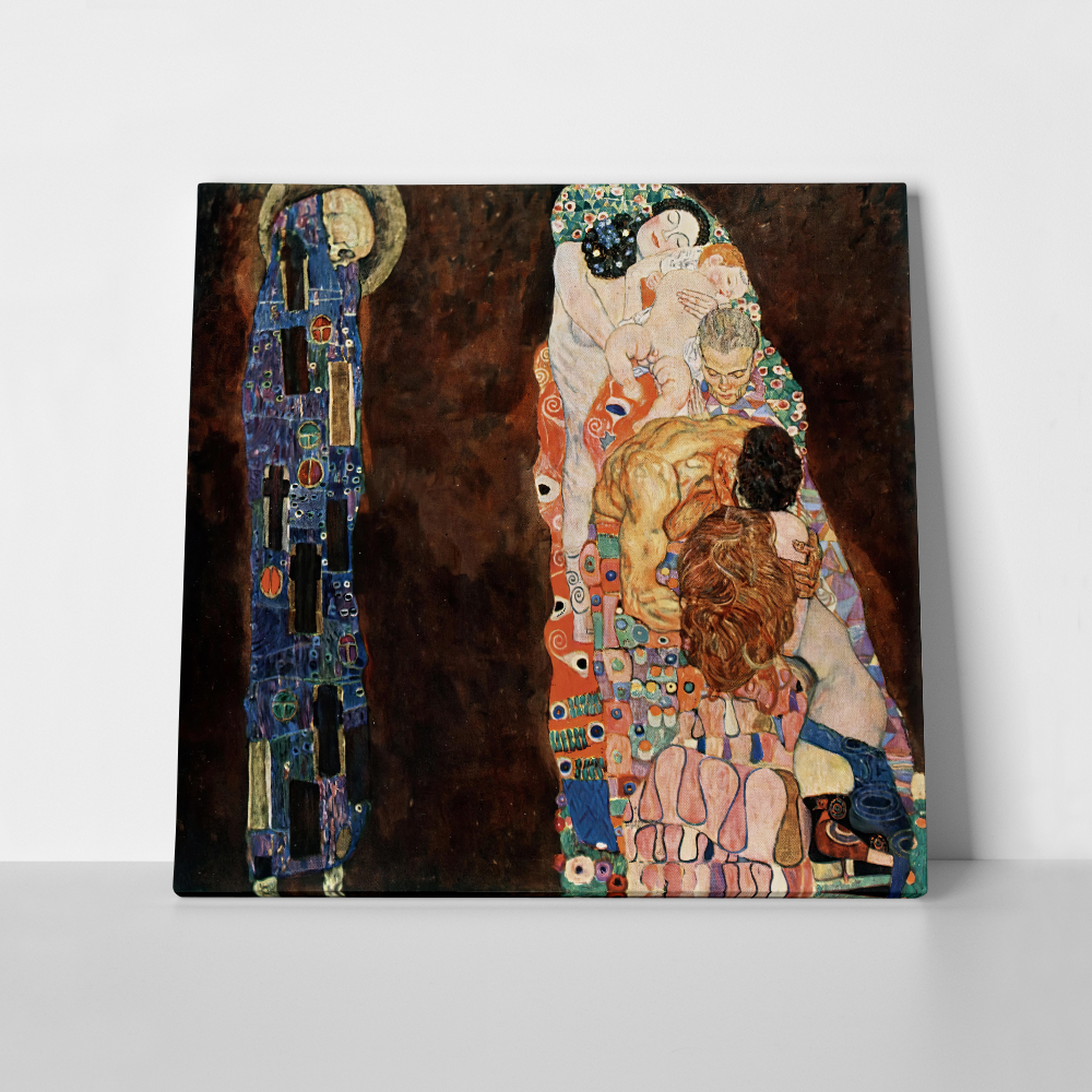 Πίνακας σε καμβά KLIMT - DEATH AND LIFE