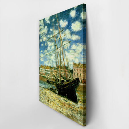 Πινακας σε καμβά MONET - BOAT LYING AT LOW TIDE - Monet Claude Sticky 2
