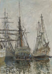 Πινακας σε καμβά MONET - BOATS IN A HARBOUR