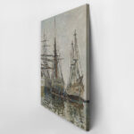 Πινακας σε καμβά MONET - BOATS IN A HARBOUR