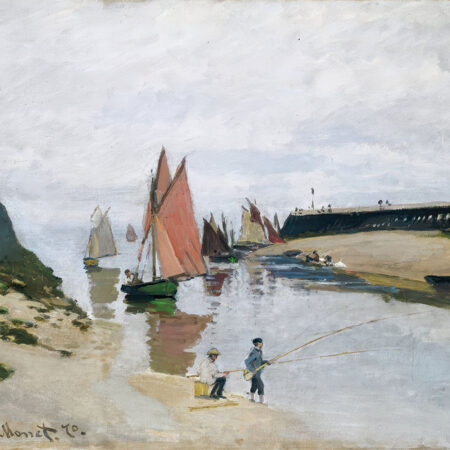Πινακας σε καμβά MONET - BREAKWATER AT TROUVILLE - Monet Claude Sticky 5