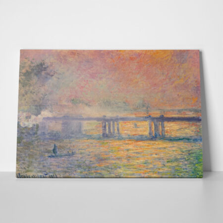 Πινακας σε καμβά MONET - CHARING CROSS BRIDGE - Monet Claude