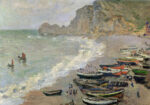 Πινακας σε καμβά MONET - ETRETAT BEACH AND THE PORTE D'AMONT
