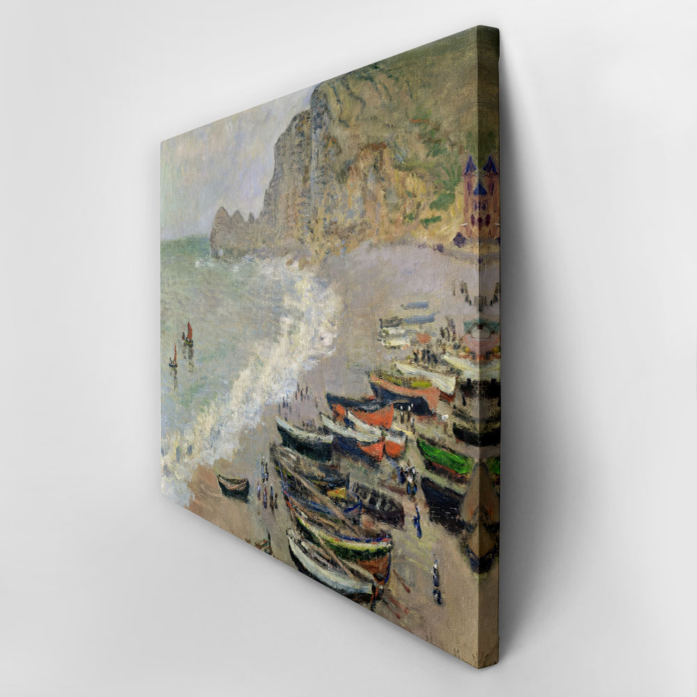 Πινακας σε καμβά MONET - ETRETAT BEACH AND THE PORTE D'AMONT