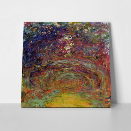 Πίνακας σε καμβά MONET - THE ROSE PATH AT GIVERNY - Monet Claude