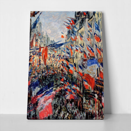 Πινακας σε καμβά MONET - THE RUE SAINT DENIS - Monet Claude