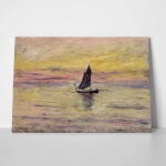 Πινακας σε καμβά MONET - THE SAILING BOAT EVENING EFFECT