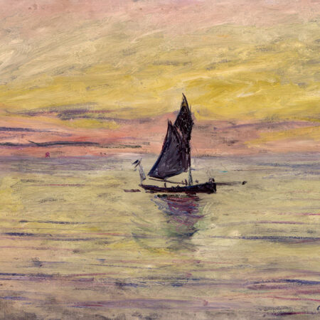 Πινακας σε καμβά MONET - THE SAILING BOAT EVENING EFFECT - Monet Claude Sticky 5