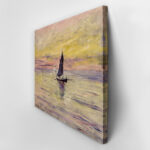 Πινακας σε καμβά MONET - THE SAILING BOAT EVENING EFFECT