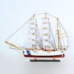 Καράβακι Ξύλινο διακοσμητικό λευκο 80x16x64cm