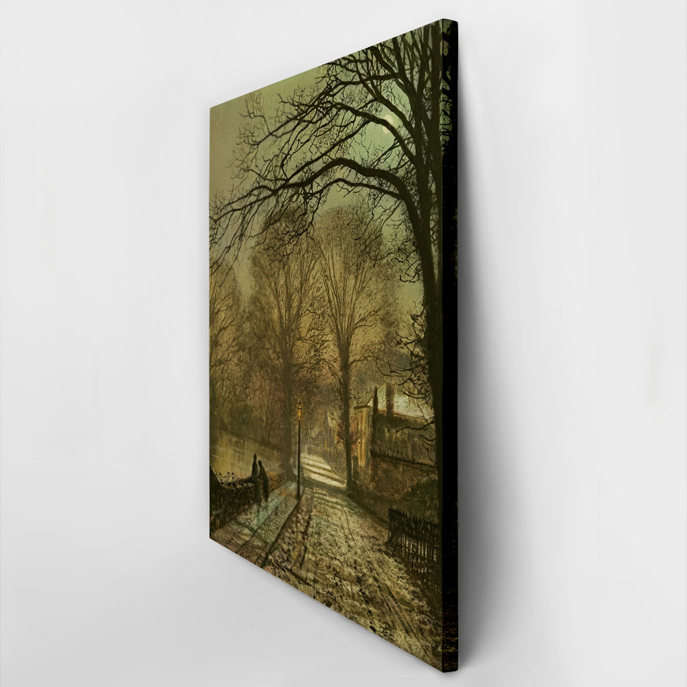 Πινακας σε καμβά JOHN ATKINSON - A MOONLIT COUNTRY ROAD