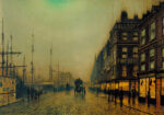 Πινακας σε καμβά JOHN ATKINSON - LIVERPOOL QUAY BY MOONLIGHT