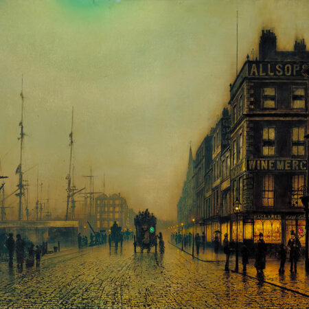 Πινακας σε καμβά JOHN ATKINSON - LIVERPOOL QUAY BY MOONLIGHT - John Atkinson Sticky 5