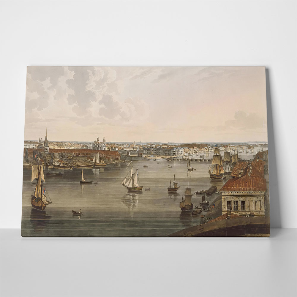 Πινακας σε καμβά JOHN ATKINSON - PANORAMIC VIEW OF SAINT PETERSBURG