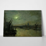 Πινακας σε καμβά JOHN ATKINSON - THE THAMES BY MOONLIGHT