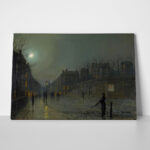 Πινακας σε καμβά JOHN ATKINSON - VIEW OF HEATH STREET BY NIGHT